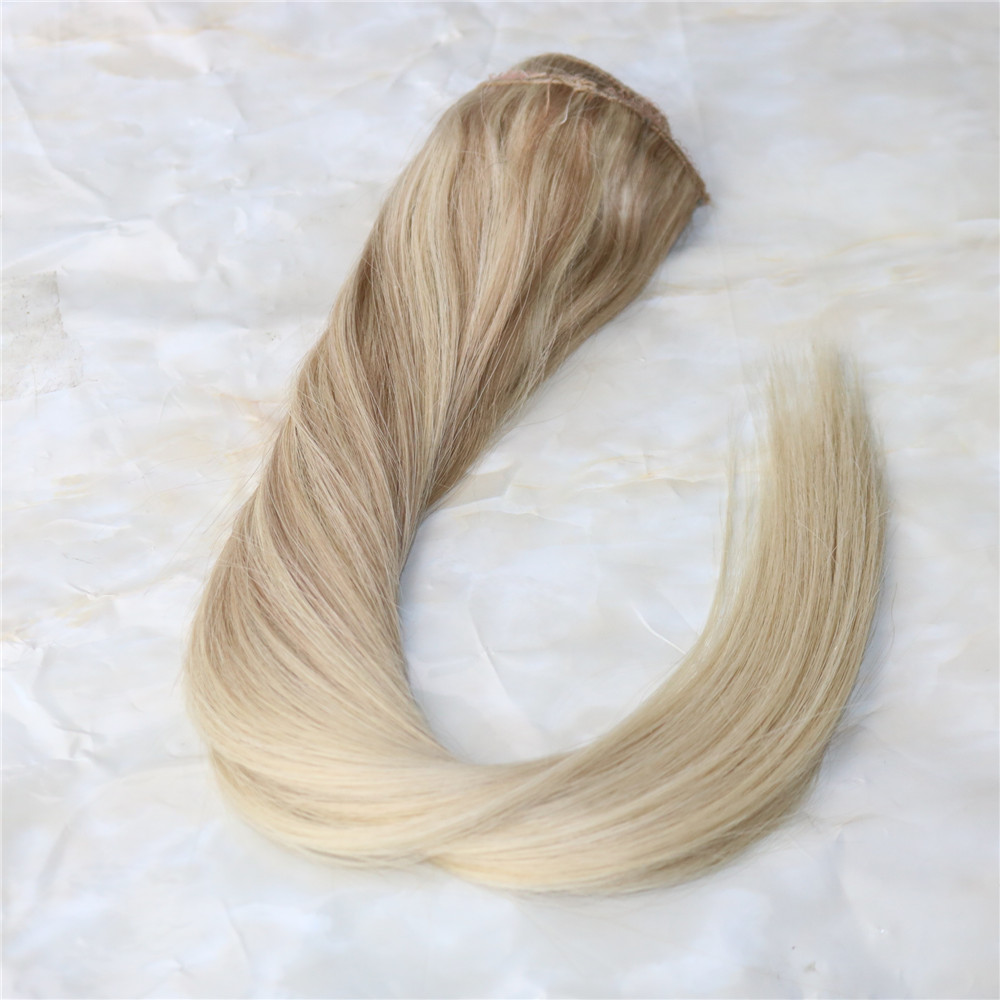 One piece Clip in Hair Extension Bordic Ombre Balayage Color Long Straight Remy Hair Easy to wear 3/4 Full Head 5 Clips