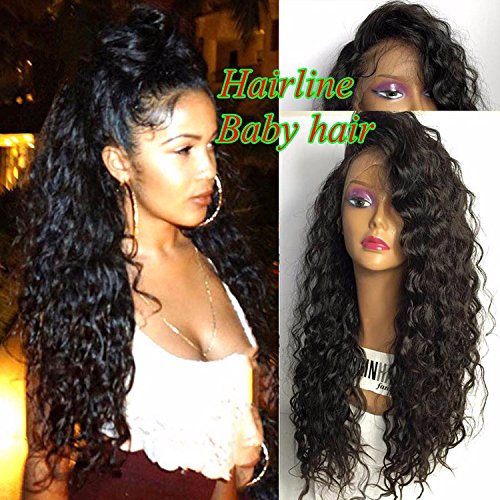Glueless Deep Wave HD full Lace Wig Pre Plucked Brazilian full Lace Front Wigs Human Hair natural 150% Density water wave