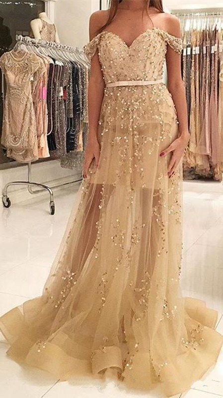 Elegant Applique Beaded Prom Dresses Off Shoulder Plus Size Formal Occasion Dress Custom Made Pageant Gown