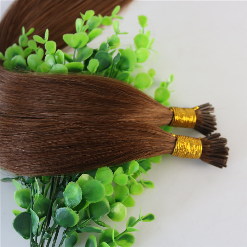 Auburn Brown #30 Stick-tip Extensions Brazilian Human Hair 100Strands 100gram Straight Keratin I-tip Human Hair Extensions