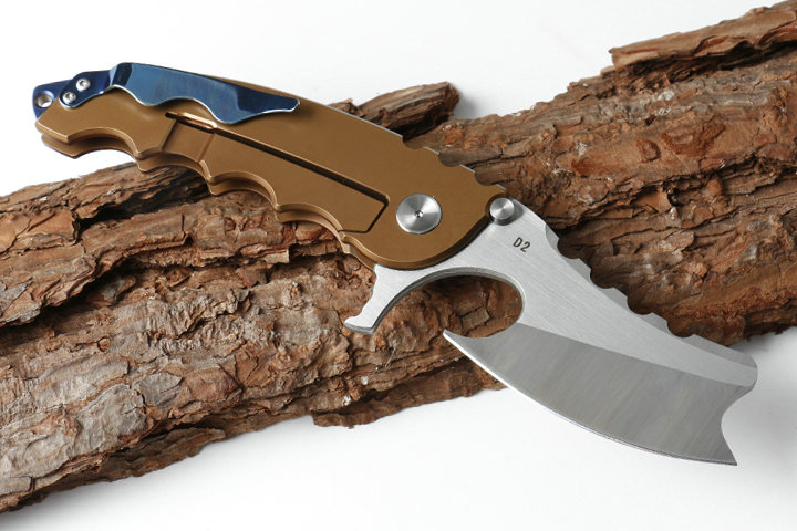 High Quality Flipper Folding Knife D2 Satin Tanto Blade CNC Steel Handle Ball Bearing Fast Opening Folder Knives