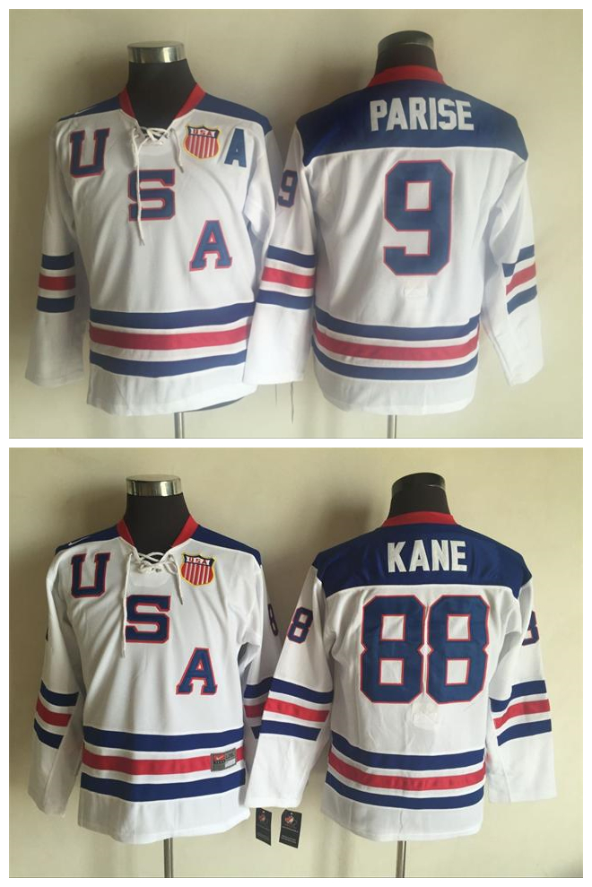 Youth Kids 2010 Olympic Team USA Jerseys 88 Patrick Kane 9 Zach Parise White Boys Retro Hockey Jerseys, Black
Youth Kids 2010 Olympic Team USA Jerseys 88 Patrick Kane 9 Zach Parise White Boys Retro Hockey Jerseys, Black