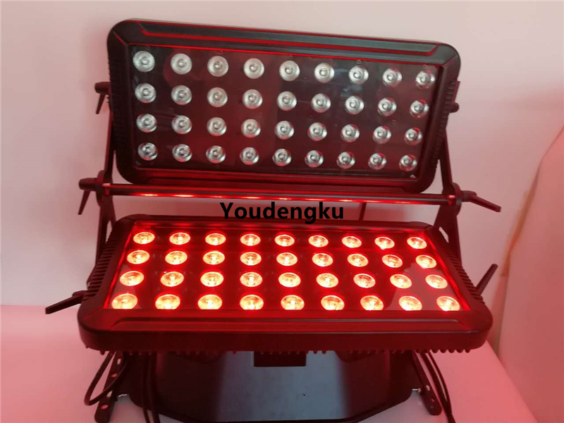 4 pieces with Flightcase 72x18w rgbwa uv 6in1 ip 65 Double Head wall washer LED city color Outdoor Led Stand Hotel Washer Lig