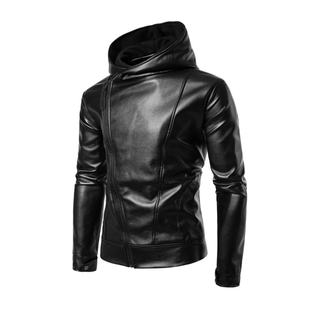 Hooded motorcycle leather jacket men PU leather jacket jaqueta de couro masculina Zipper mens jackets coats Outerwear C2, Black
Hooded motorcycle leather jacket men PU leather jacket jaqueta de couro masculina Zipper mens jackets coats Outerwear C2, Black