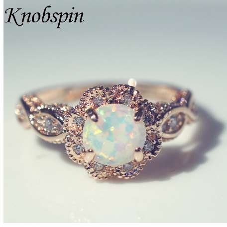 Rose Gold Color Flower Shape Women Finger Rings White Fire Opal CZ Fashion Party Jewelry Women Opal Rings Size 5-12 bague femme
Rose Gold Color Flower Shape Women Finger Rings White Fire Opal CZ Fashion Party Jewelry Women Opal Rings Size 5-12 bague femme