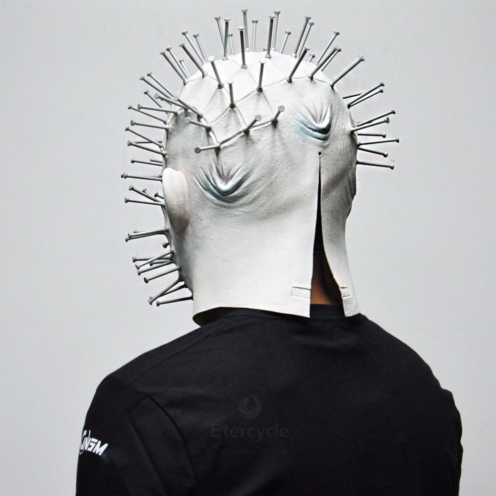 New Halloween Scary Pinhead Zombie Masks Hellraiser Movie Cosplay Latex Adult Party Masks for Halloween8861602