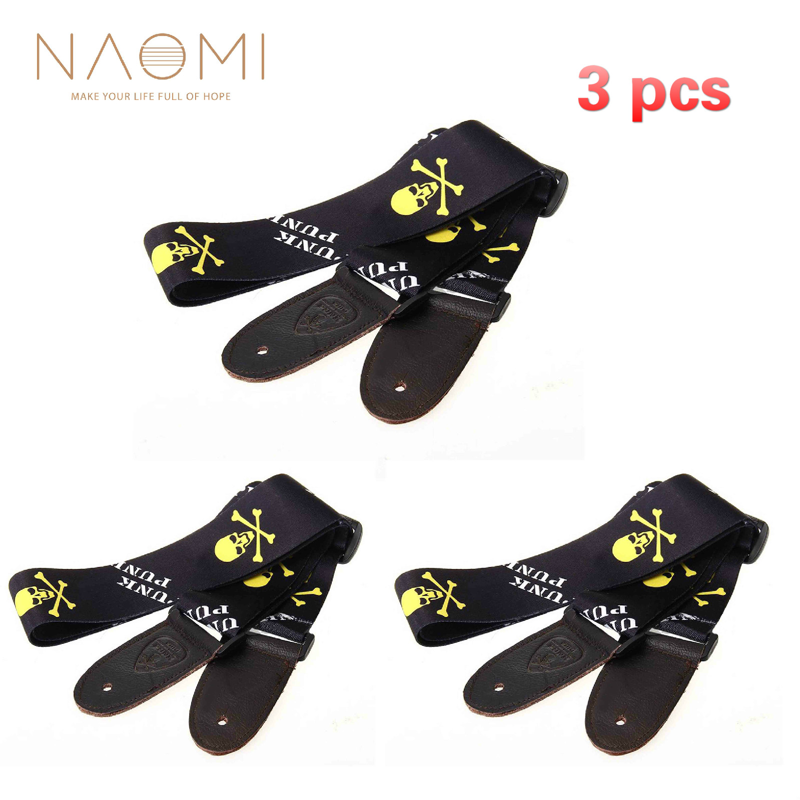 NAOMI Guitar Strap 3 PCS Black Skull Belt For Acoustic Guitar Electric Guitar Parts Accessories New
NAOMI Guitar Strap 3 PCS Black Skull Belt For Acoustic Guitar Electric Guitar Parts Accessories New
