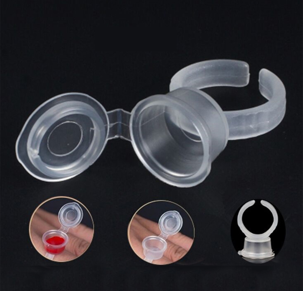 50pcs Tattoo Pigment Ink Ring Cups Eyelash Extend Glue Holder Container With Lid Cover Cap Permanent Makeup
50pcs Tattoo Pigment Ink Ring Cups Eyelash Extend Glue Holder Container With Lid Cover Cap Permanent Makeup