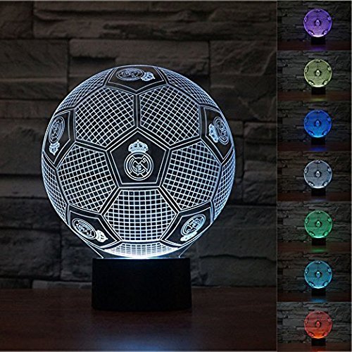 3D Real Madrid Football Lamp Night Light Touch Table Desk Optical Illusion Lamps 7 Color Changing Lights Home Decoration Xmas Birthday Gift
3D Real Madrid Football Lamp Night Light Touch Table Desk Optical Illusion Lamps 7 Color Changing Lights Home Decoration Xmas Birthday Gift
