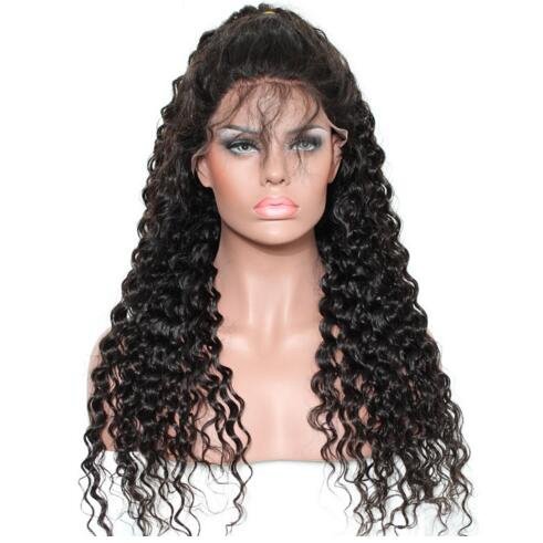 360 Lace Frontal Wig pre plucked natural hairline kinky Curly Brazilian Virgin Hair hd lace front Wigs For Black Women 14inch 130% density