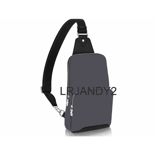 Real Leather men sling bag cross body messenger bags Black outdoor Top Quality waist bag pack chest bag