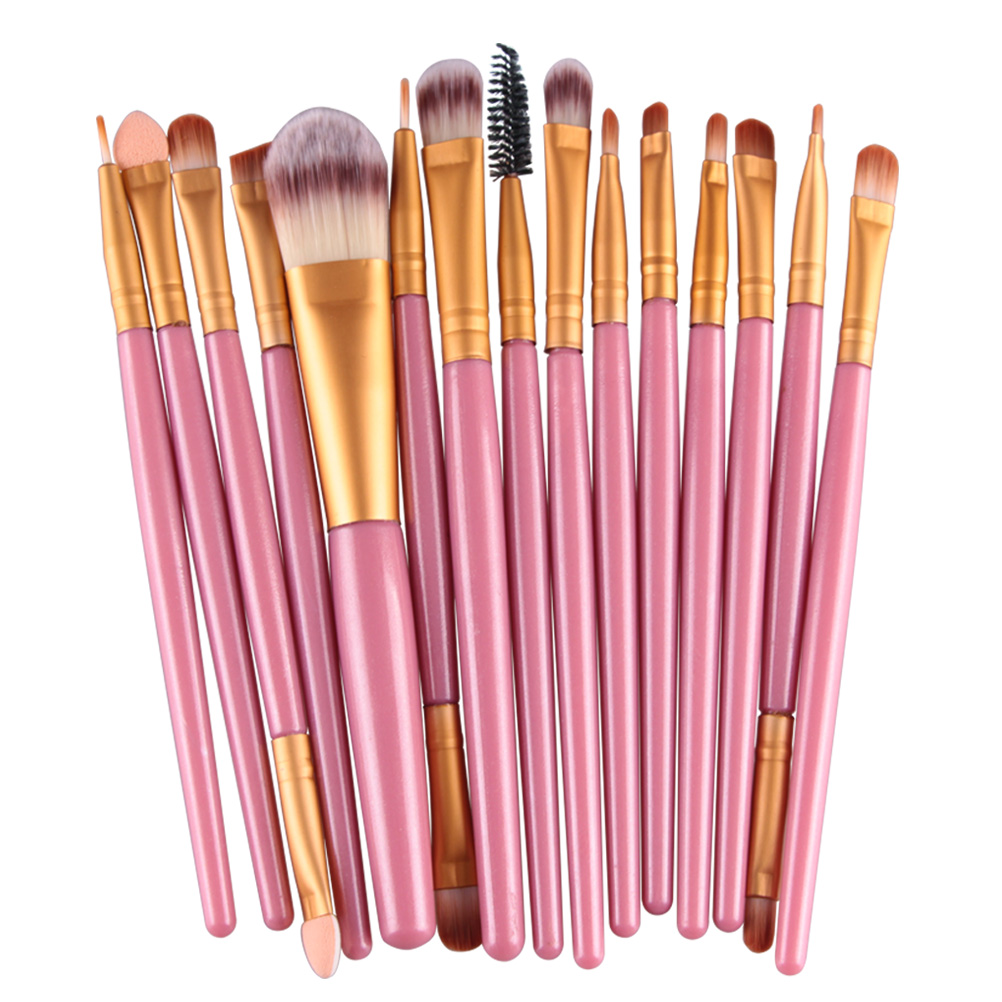Makeup Brushes Set Eye Shadow Foundation Powder Eyeliner Eyelash Lip Brush Cosmetic Beauty Tool 15pcs/kit J1546