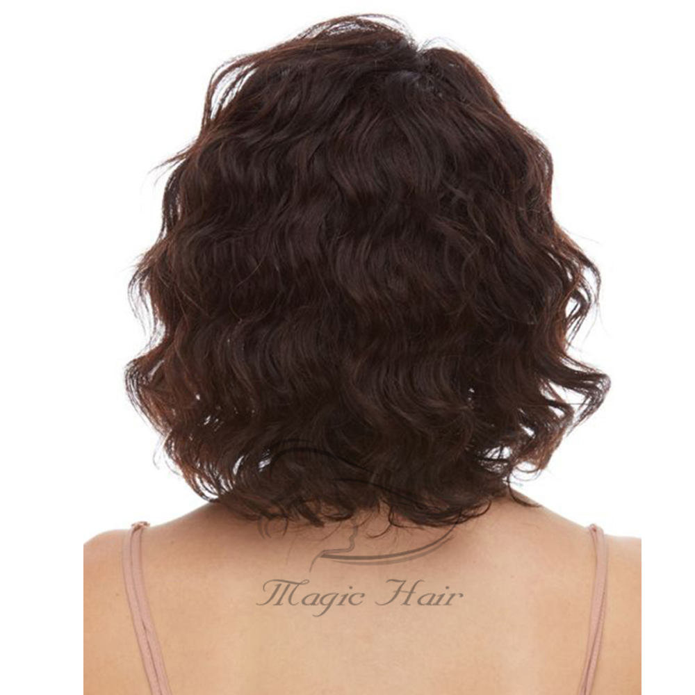 short bob wigs Brazilian 150 Density 10 inch 2# color natural wave Lace front Human hair Wigs with Baby Hair human hair wigs