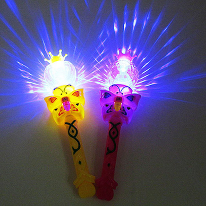 Whole Novelty Kids Light Flashing Princess Fairy Magic Wand Sticks Girls Party Favor Cheer Supplies11477641