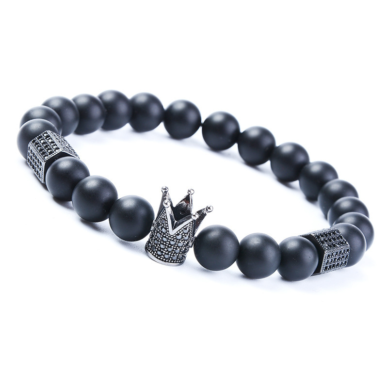 Black lava stone bead bracelets Natural stone round beads bracelet for women Skull crown rhinestone stretch men bracelet jewelry
Black lava stone bead bracelets Natural stone round beads bracelet for women Skull crown rhinestone stretch men bracelet jewelry