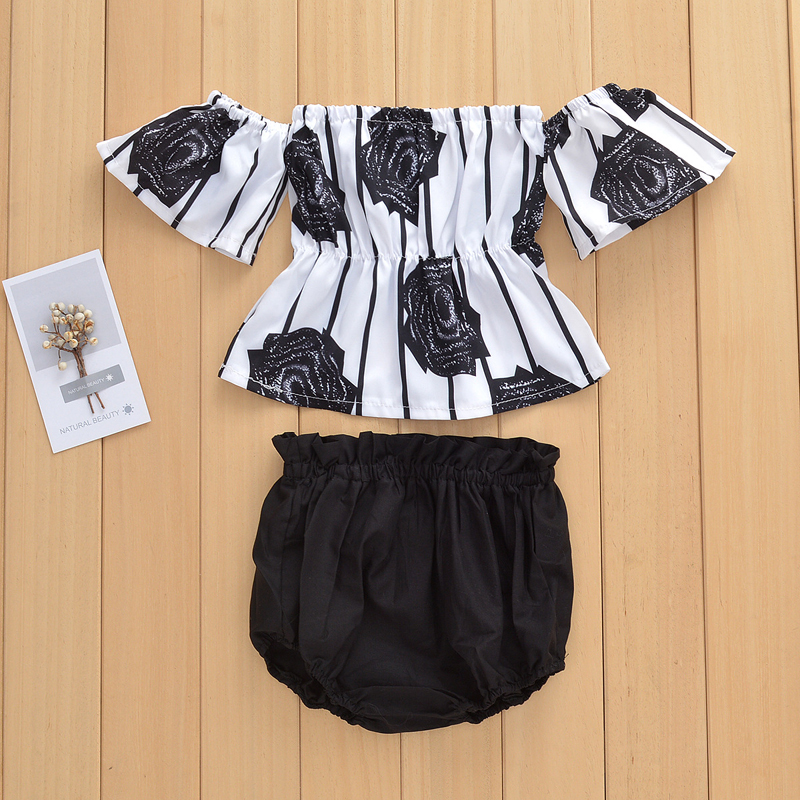 2018 New Girls Clothes Summer Baby Girls Off shoulder Floral Crop Tops + Baby Bloomers Shorts 2PCS Outfits Sunsuit Kids Girls Clothing Sets, White
2018 New Girls Clothes Summer Baby Girls Off shoulder Floral Crop Tops + Baby Bloomers Shorts 2PCS Outfits Sunsuit Kids Girls Clothing Sets, White