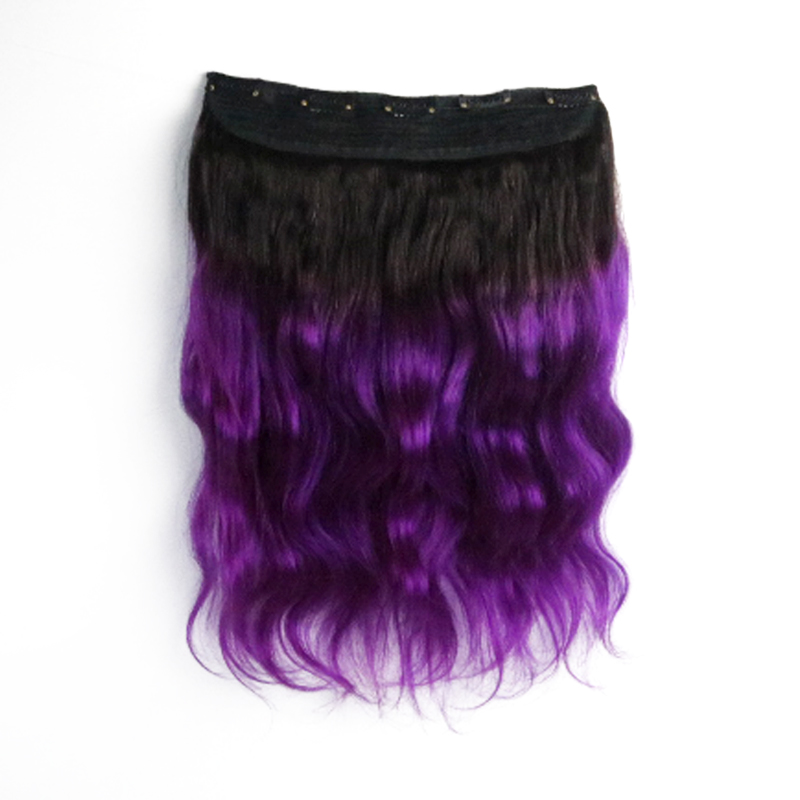 1B/violet Body Wave Hot Selling Wholesale One Piece Clip In Human Hair Extensions 5Clips With Lace Remy Human Hair