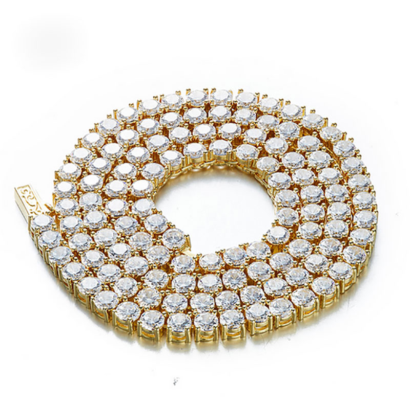 Men's Hip hop Iced Out Tennis Chain 1 Row Cubic Zirconia Crystal Bling Bling Gold Tone Finish Round 20inch 24inch Chain Necklace
Men's Hip hop Iced Out Tennis Chain 1 Row Cubic Zirconia Crystal Bling Bling Gold Tone Finish Round 20inch 24inch Chain Necklace