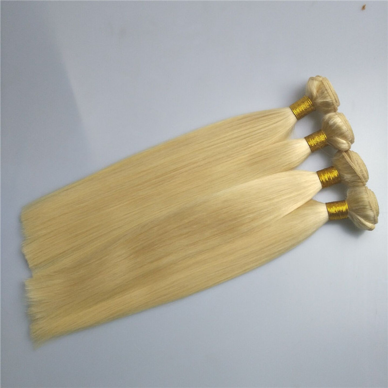 brazilian straight virgin hair color 613 bleach blonde human hair weave bundles remy hair extensions 3 4pcs double wefts free dhl