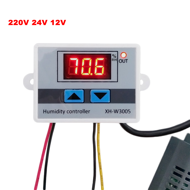 Digital Humidity Controller 220V 12V 24V Hygrometer Humidity Control Switch 0~99%RH Hygrostat with sensor
Digital Humidity Controller 220V 12V 24V Hygrometer Humidity Control Switch 0~99%RH Hygrostat with sensor