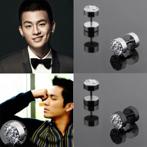 2Pcs 8 mm Black Silver Men's Barbell Punk Stainless Steel Crystal rhinestone Ear Studs Earrings For Women Jewelry 2 Colors
2Pcs 8 mm Black Silver Men's Barbell Punk Stainless Steel Crystal rhinestone Ear Studs Earrings For Women Jewelry 2 Colors