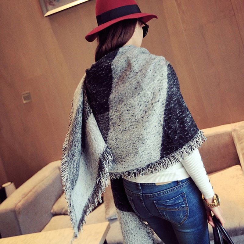 Zanzea 2018 Winter Zanzea Fashion Women Blanket Scarf Female Cashmere Pashmina Wool Scarf Shawl Warm Thick Scarves Cape Wraps S18101904