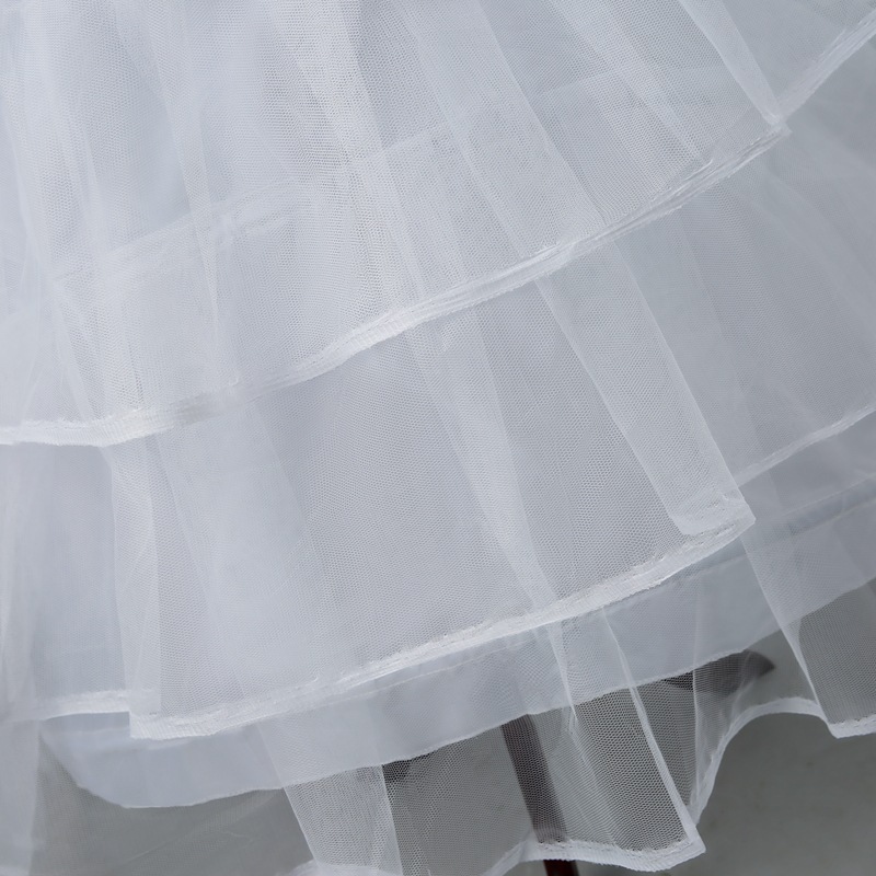 White Bridal Petticoats Long Wedding Accessories Bridal Petticoast Elastic Waist High Quality