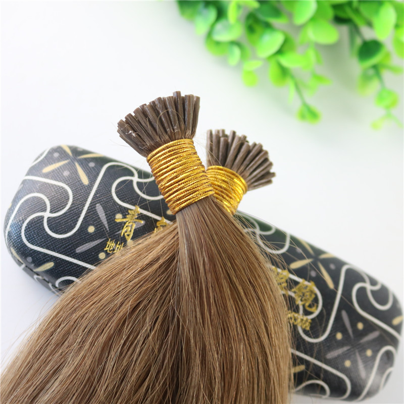 Medium Brown #6 Stick-tip Extensions Brazilian Human Hair 100Strands 100gram Straight Keratin I-tip Human Hair Extensions