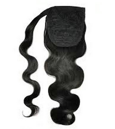 Loose wave Brazilian Remy Human hair Velcr Magic Ponytail Horsetail Clips in/on Human Hair Extension wavy pony tail Hair piece 100g-160g 1b