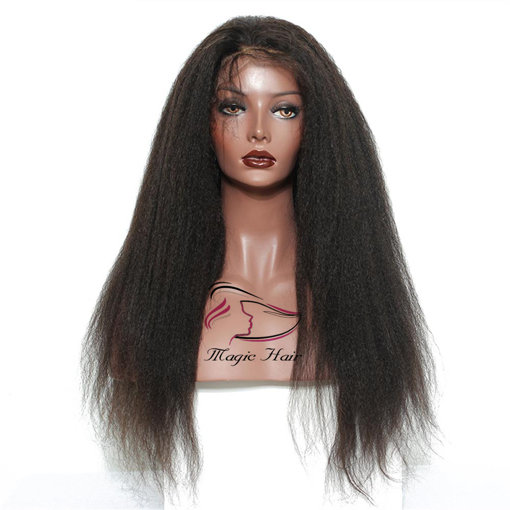 360 Full Lace Human Hair Wigs 8A Virgin Peruvian Hair kinky Straight Afro Lace Wigs For Black Women Baby Hair Freeship