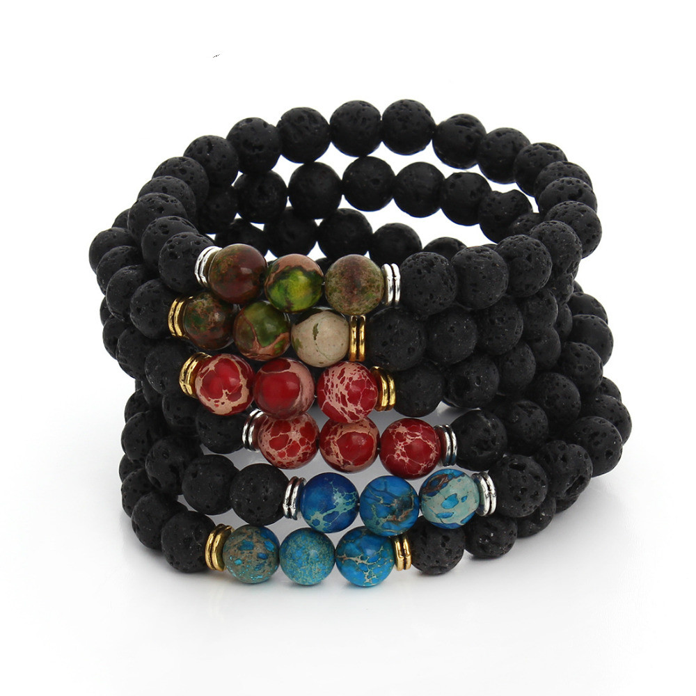 New Design High Quality Black Lava Stone Jewelry Imperial Beads Stretch women & Mens Energy Yoga Gift Bracelets
New Design High Quality Black Lava Stone Jewelry Imperial Beads Stretch women & Mens Energy Yoga Gift Bracelets