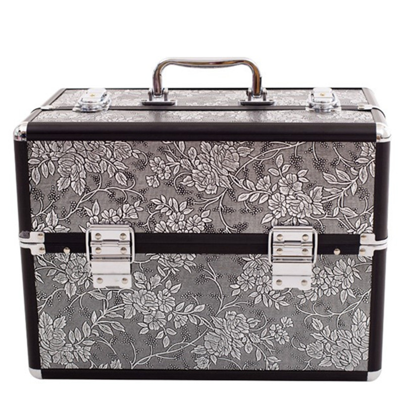 Aluminum alloy Multilayer layer Professional Suitcase Cosmetic Case Bags,Jewelry Makeup Storage Box Wedding Birthday Gift Travel Luggage Bag, Black
Aluminum alloy Multilayer layer Professional Suitcase Cosmetic Case Bags,Jewelry Makeup Storage Box Wedding Birthday Gift Travel Luggage Bag, Black