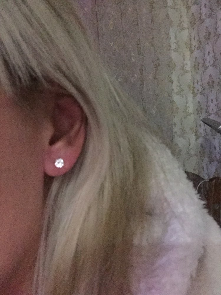 925 Sterling Silver CZ Stud Earrings For Women Jewelry Simple Cubic Zircon Ear Piercing Post Earrings