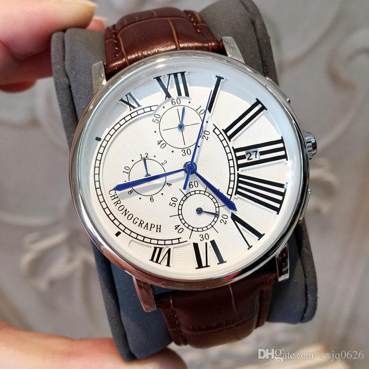 All Subdials Work Luxury Fashion Man Watches With Date Dress Watch Classic Quartz Watch Sport Leather Wristwatches relojes for Man, Slivery;brown
All Subdials Work Luxury Fashion Man Watches With Date Dress Watch Classic Quartz Watch Sport Leather Wristwatches relojes for Man, Slivery;brown
