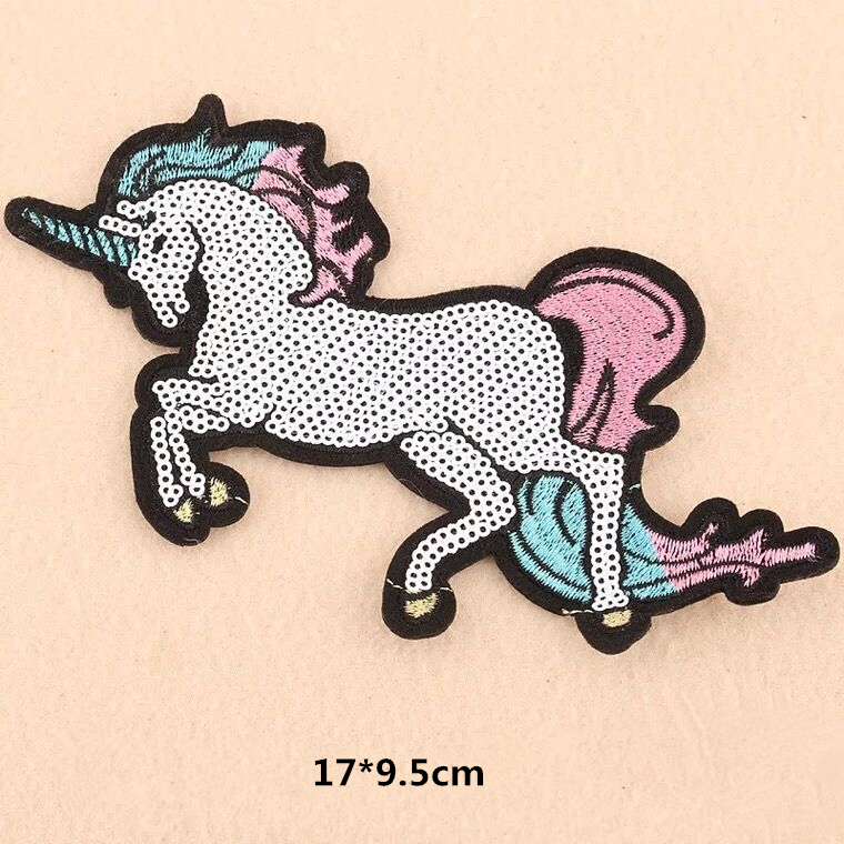1PCS Unicorn Sequin Patch for Clothing Iron on Transfer Sequin Patch Applique for clothes DIY Sew on Embroidery Badge Patcches, Black
1PCS Unicorn Sequin Patch for Clothing Iron on Transfer Sequin Patch Applique for clothes DIY Sew on Embroidery Badge Patcches, Black