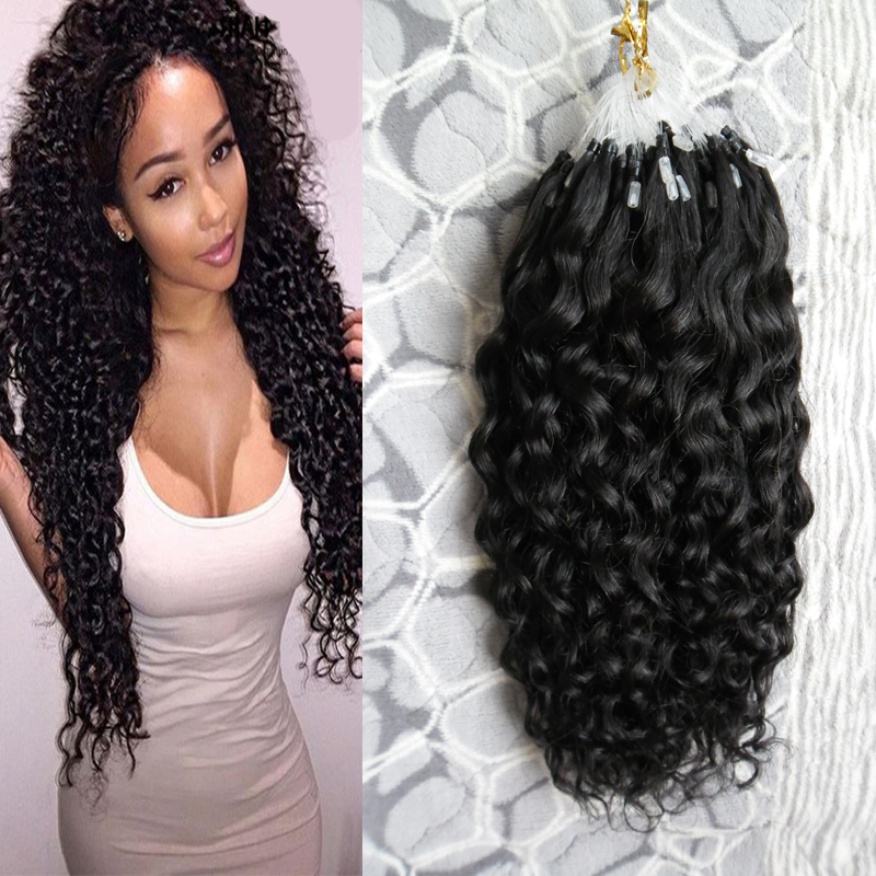 Curly Per Strand 100 Gram Per Natural Color Micro Loop Ring Extensions Color Remy Hair Pre Bonded, Black
Curly Per Strand 100 Gram Per Natural Color Micro Loop Ring Extensions Color Remy Hair Pre Bonded, Black