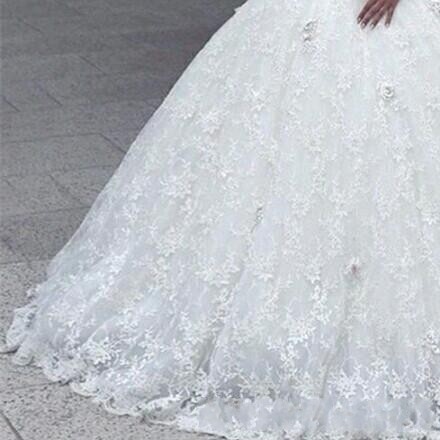 2024 New Modern Arabic Ball Gown Wedding Dresses Off Shoulder Lace 3D Appliques Beaded Princess Or Length Puffy Plus Size Bridal Gowns 403 6660312