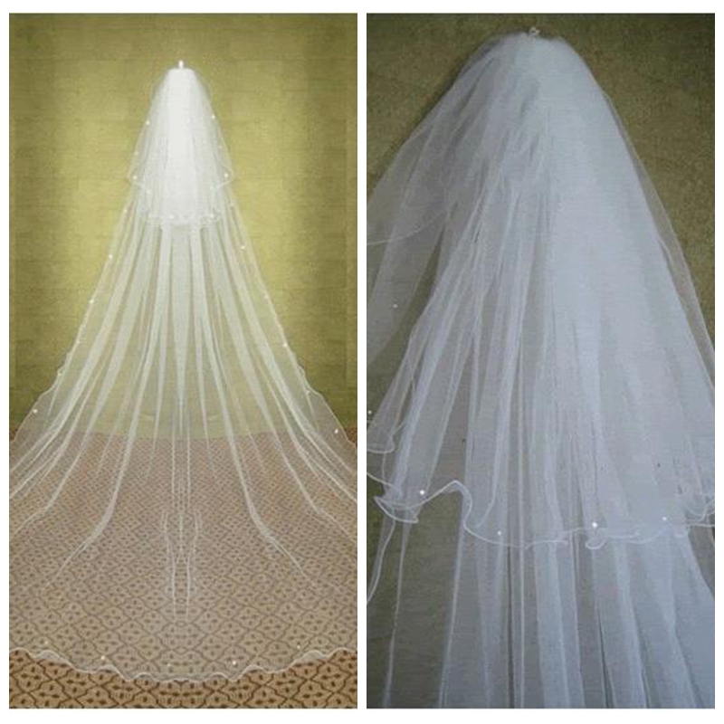 Elegant Two Tiers Layer Beaded Crystal Long Wedding Veils Cathedral Vintage Bridal Veils Bridal Hair Accessories With Comb Rhinestone Beaded, White 
Elegant Two Tiers Layer Beaded Crystal Long Wedding Veils Cathedral Vintage Bridal Veils Bridal Hair Accessories With Comb Rhinestone Beaded, White