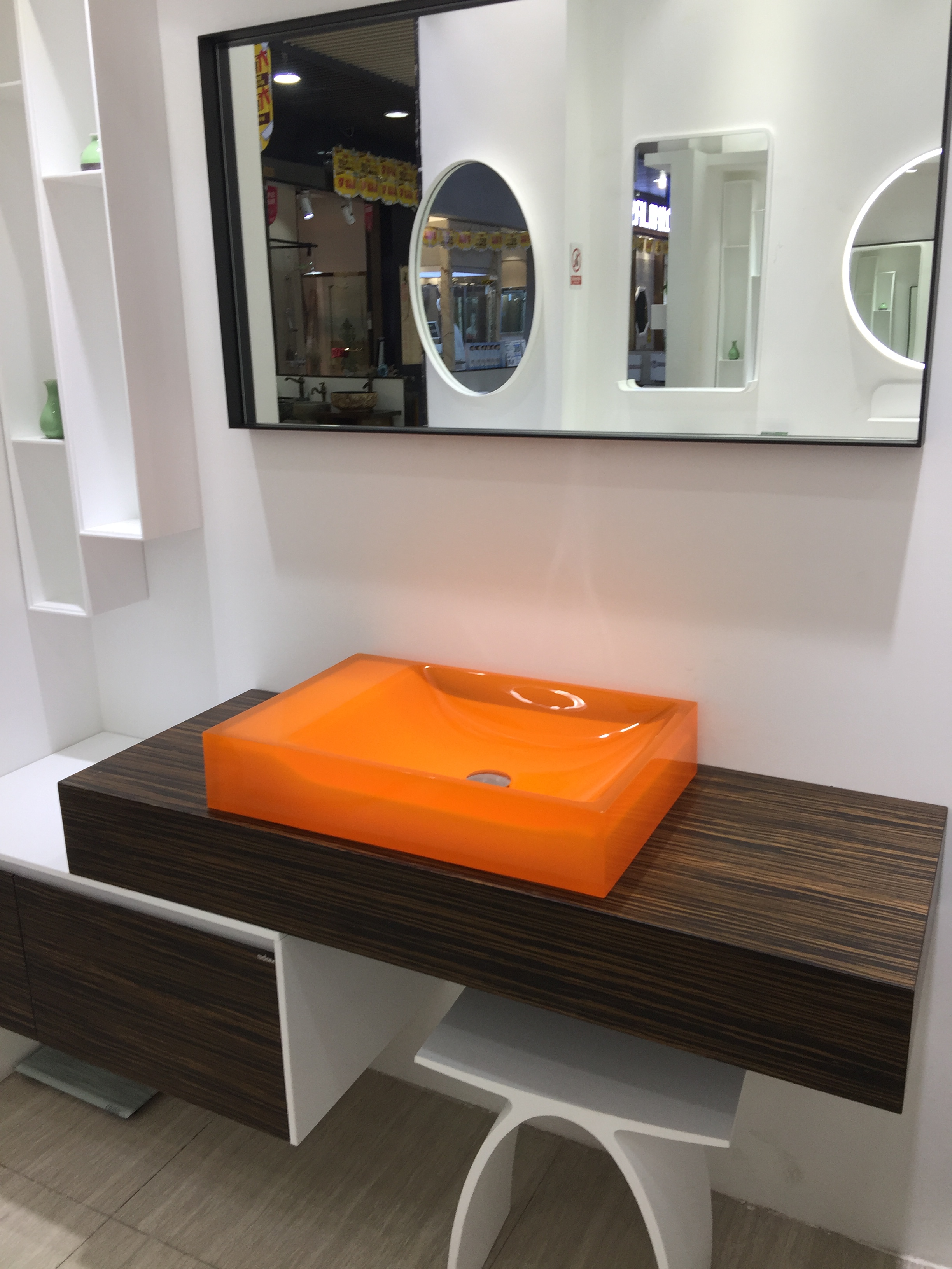 Durable Plastic White & Color Options Cloak Room Washbasins High Capacity Kitchen Style Bowl | Model:RS38247