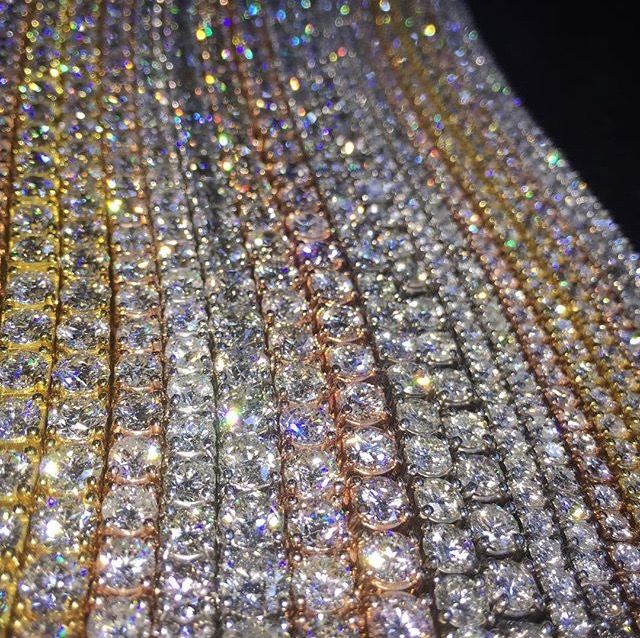 Classic hip hop mens necklace jewelry chains round cut tennis necklace long chain men jewelry rose gold chains