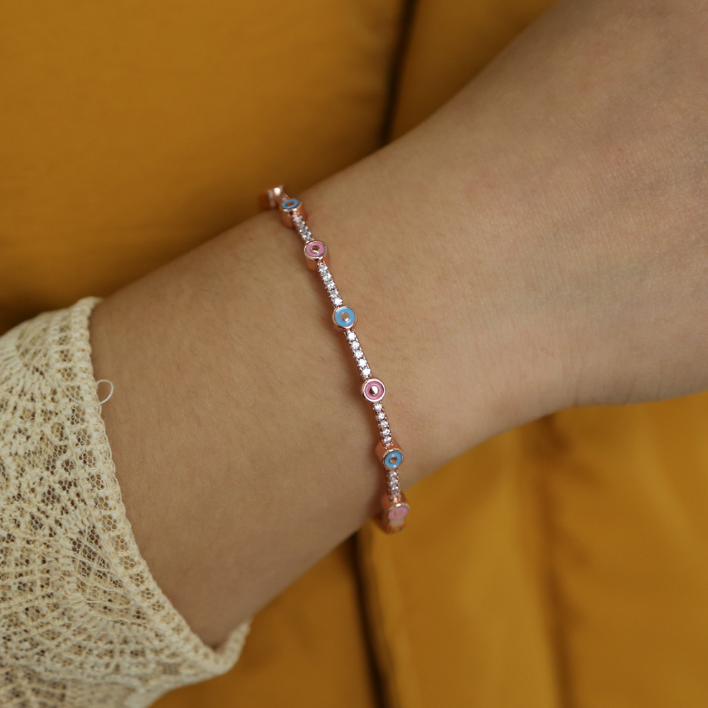 Boho turkish evil eye bangle bracelet for women lucky jewelry fashion 2018 cz band classic design trendy jewelry bracelet