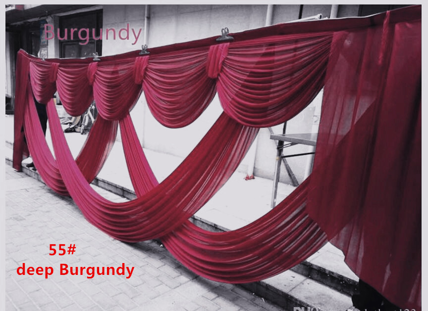 6m wide draps for backdrop designs wedding stylist swags for backdrop Party Curtain Celebration Stage backdrop drapes