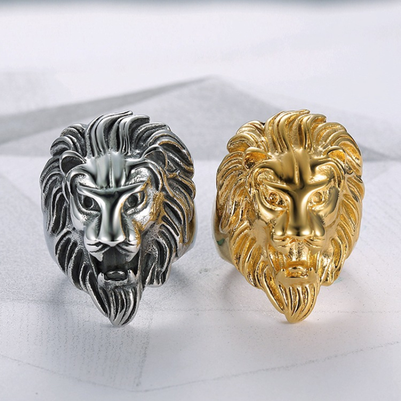 316L stainless steel hip-hop lion head ring, handcrafted, vacuum gilt, men's rings, personality trends, men's rings jewelry.
316L stainless steel hip-hop lion head ring, handcrafted, vacuum gilt, men's rings, personality trends, men's rings jewelry.