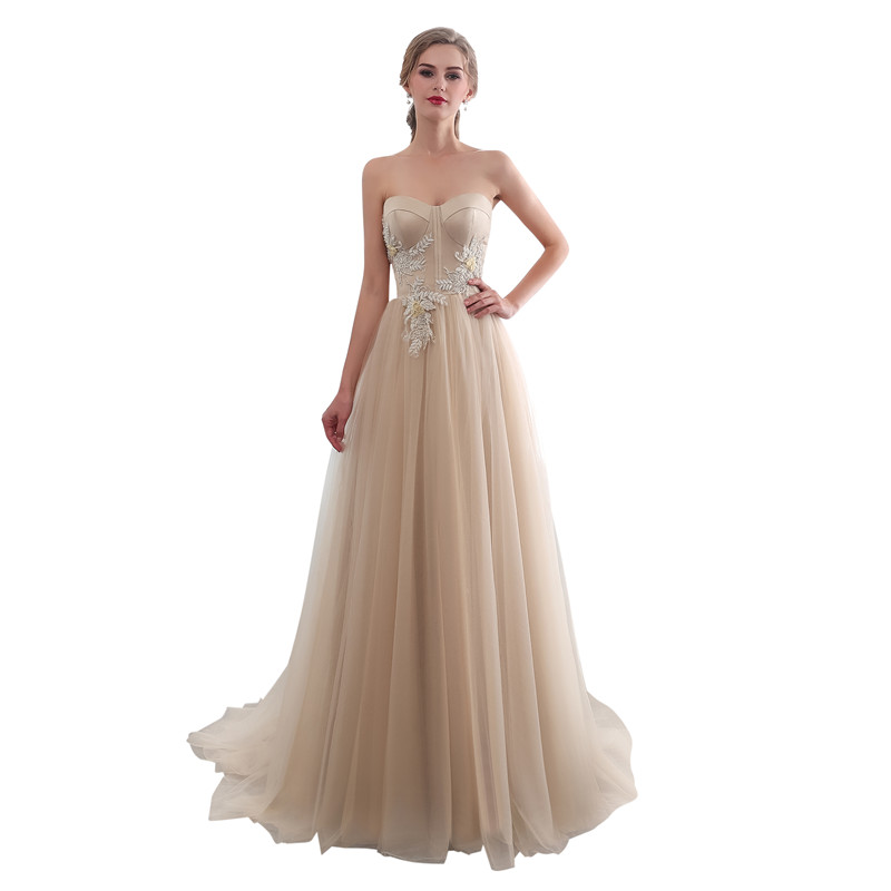Cheap 2019 Sweetheart Neck Bridesmaid Dresses Lace Up Back A Line Sweep Train Lace Appliques Maid Of Honor Wedding Guest Gown In Stock, Champagne
Cheap 2019 Sweetheart Neck Bridesmaid Dresses Lace Up Back A Line Sweep Train Lace Appliques Maid Of Honor Wedding Guest Gown In Stock, Champagne