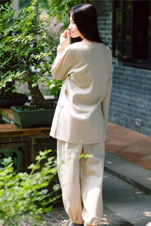 High quality Women meditation Sport Clothing cotton Hemp Yoga suits women's Large size special fitness clothes autumn Taichi Kungfu Uniform