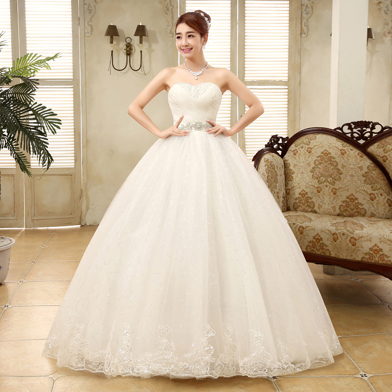 Plus Size Princess Crystal Sashes Wedding Dresses 2018 Cheap Ball Gown Bridal Gowns Customized Dress Vestido De Noiva