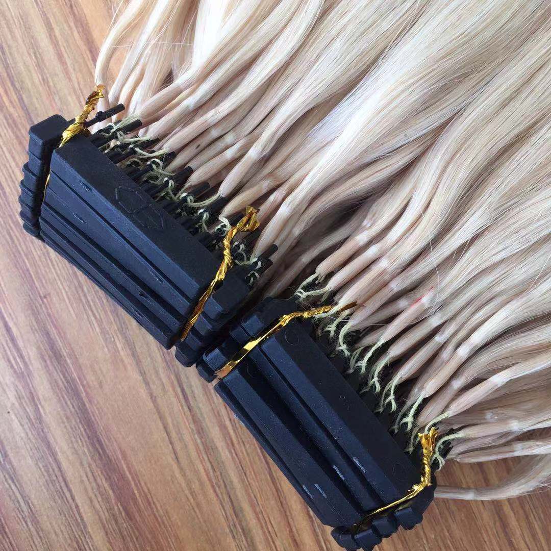 2016D Human Hair Extensions #613 #60 9A Brazilian Virgin Hair Plarinum Blonde 100Strands Can Be Styled With Iron