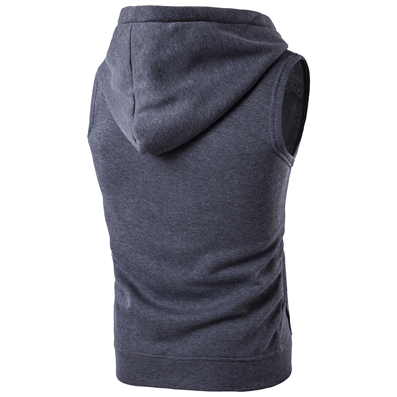 Men039s Hoodie Sleeveless Bodybuilding Fitness Vest Hoodie Sweatshirts Clothing Solid Muscle Tank Tops Workout Sleeveless Outwe8305456