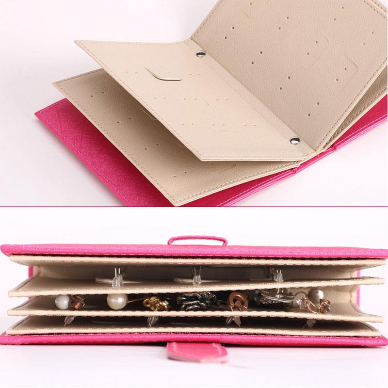 STOOG 2017 Stud Earrings Collection Book Portable Jewelry Display Storage Box Case Bin makeup organizer jewelry box porta joias