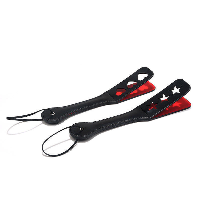 Double Layers PU Leather Bondage Paddle Spanking Slapper Whip Flirt Restrainttoy #E94